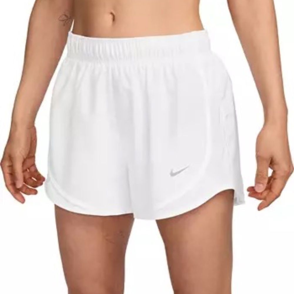Nike Tempo Women's Dri-FIT Mid-Rise Brief-Lined Running Shorts All Whire
